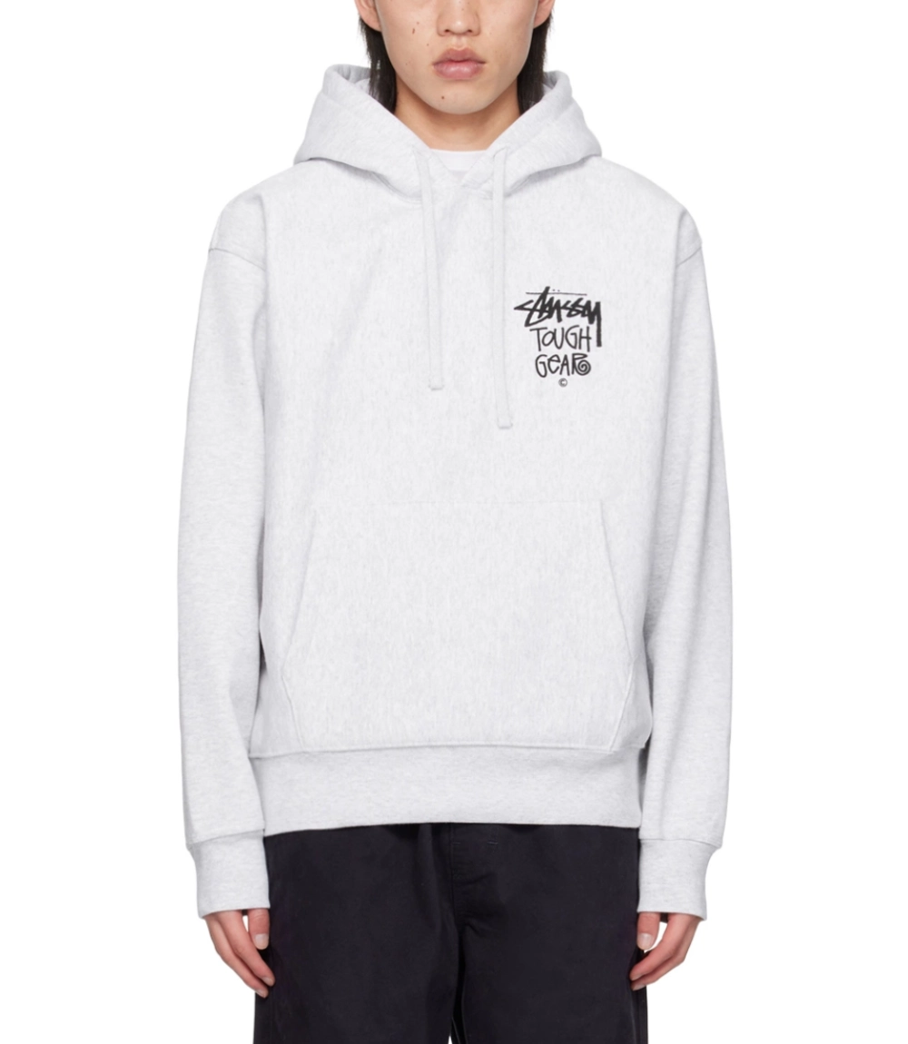 Stussy White Print Hoodie (1)