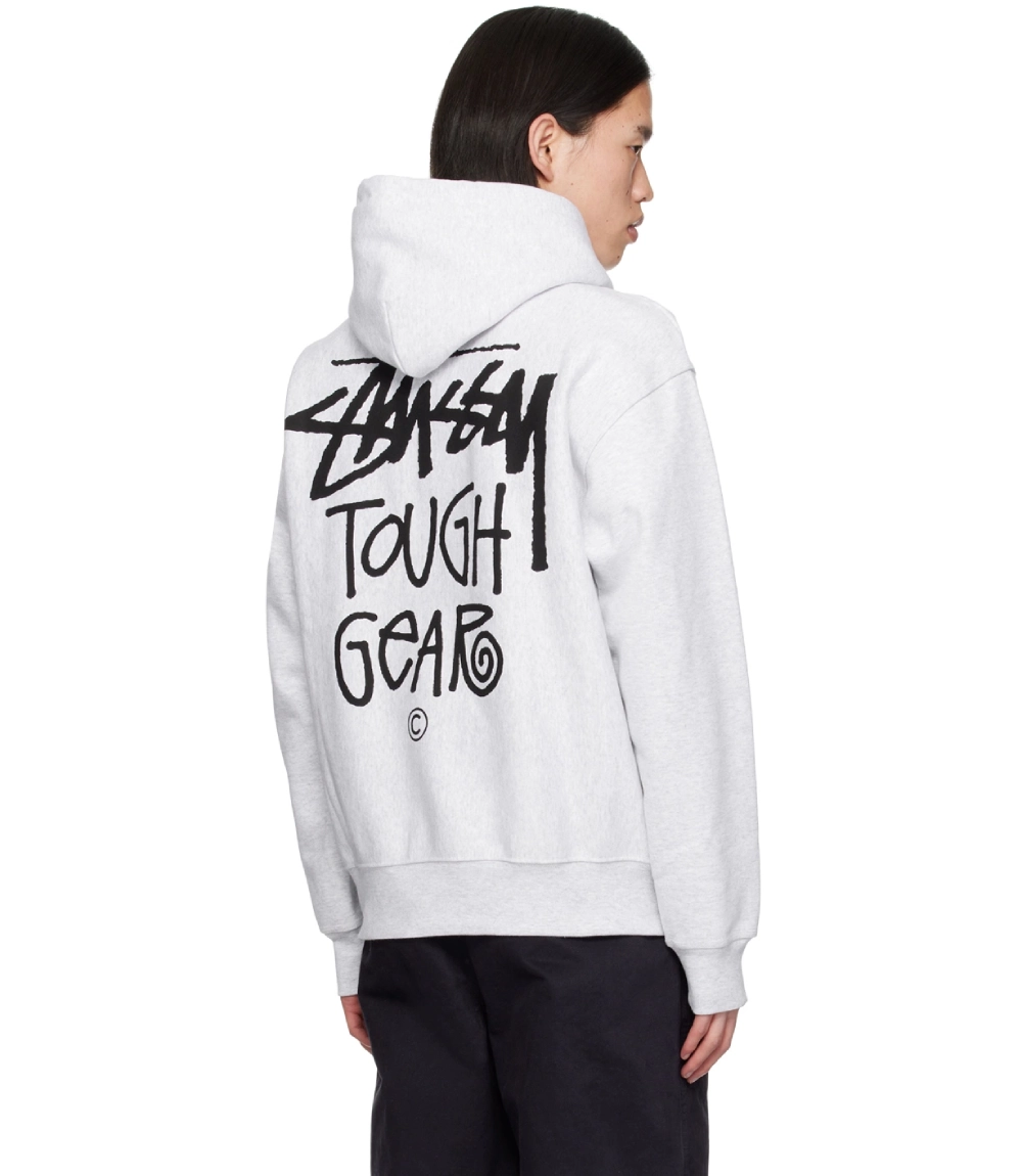 Stussy White Print Hoodie (3)