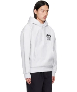 Stussy White Print Hoodie (4)
