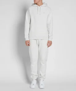 Stussy White Raglan Sleeve Hoodie Minimal Logo (1)