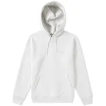Stussy White Raglan Sleeve Hoodie – Minimal Logo Pullover