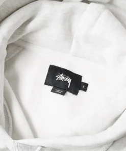 Stussy White Raglan Sleeve Hoodie Minimal Logo (6)