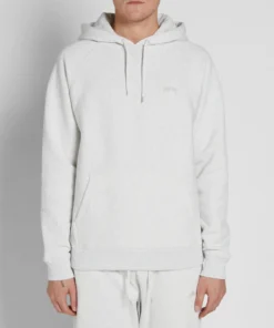 Stussy White Raglan Sleeve Hoodie Minimal Logo (7)