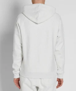 Stussy White Raglan Sleeve Hoodie Minimal Logo (8)