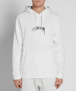 Stussy White Stock Applique Hoodie (6)