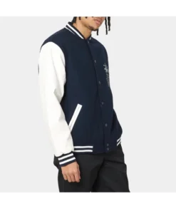 Stussy World Tour Varsity Jacket Navy & White Varsity Jacket (4)