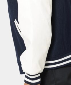 Stussy World Tour Varsity Jacket Navy & White Varsity Jacket (5)