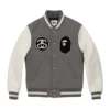 Stussy x A Bathing Ape BAPE Wool Varsity Jacket For Men and Women (1)