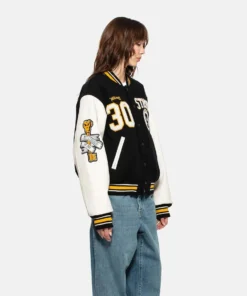 Stussy x Metalheadz Goldie 30th Varsity Jacket For Women (2)