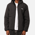 Stussy 8 Ball Hooded Black Sherpa Jacket – Reversible