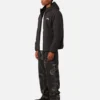 stussy 8 ball hooded black sherpa jacket reversible for men full front view