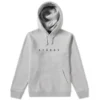 stussy helvetica spread applique hoody fog