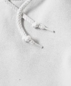 stussy helvetica spread applique hoody fog closeup