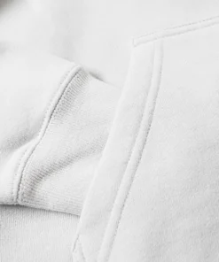 stussy helvetica spread applique hoody fog closeup sleeve