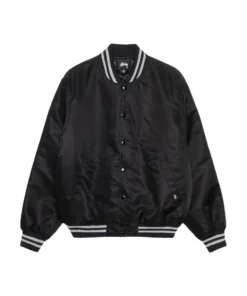 stussy sequins satin jacket black sequined satin varsity bomber (2)