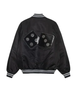 stussy sequins satin jacket black sequined satin varsity bomber (4)