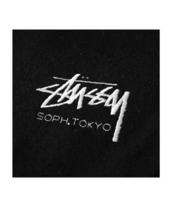 stussy x sophnet varsity jacket black 16th anniver (2)