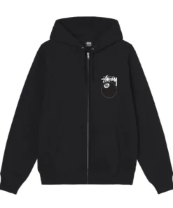 Stussy 8 Ball Full Zip Black Hoodie (1)