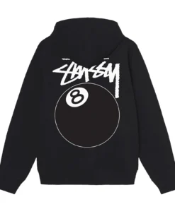 Stussy 8 Ball Full Zip Black Hoodie (2)