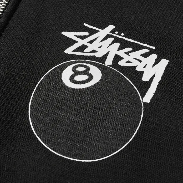 Stussy Black 8 Ball Graphic Zip Hoodie (2)