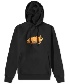 Stussy Black Flames Terry Hoodie (2)