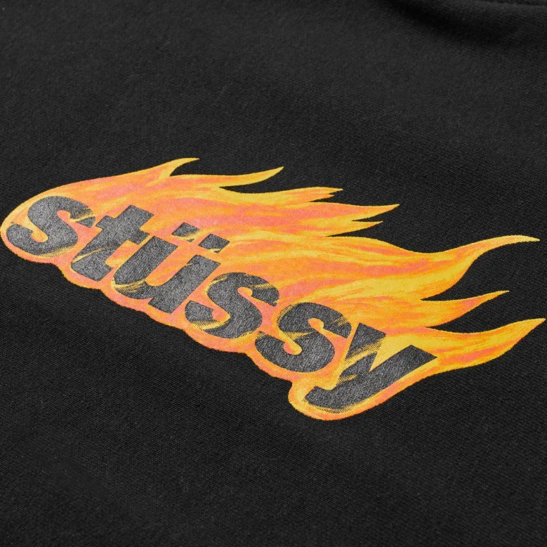Stussy Black Flames Terry Hoodie (3)