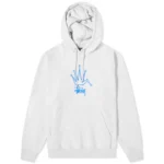 Stussy Broken Crown Embroidered Ash Hoodie