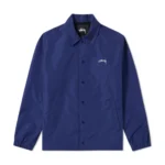 Stüssy Cruize Logo Coach Jacket Navy Blue