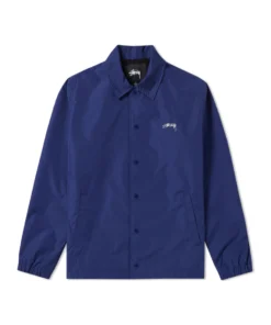 Stüssy Cruize Logo Coach Jacket Navy Blue