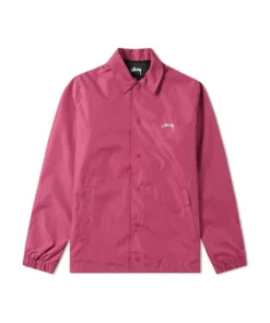 Stüssy Cruize Logo Coach Jacket Pink