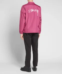 Stüssy Cruize Logo Coach Jacket Pink (3)