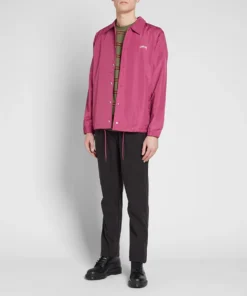 Stüssy Cruize Logo Coach Jacket Pink (4)