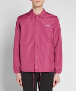Stüssy Cruize Logo Coach Jacket Pink (6)