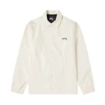 Stüssy Cruize Logo Coach Jacket White