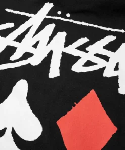 Stussy Full Deck Embroidered Black Hoodie (4)