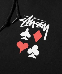 Stussy Full Deck Embroidered Black Hoodie (6)