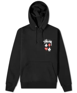 Stussy Full Deck Embroidered Black Hoodie (7)