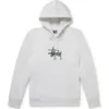 Stussy Logo Embroidered Grey Cotton Jersey Hoodie (2)