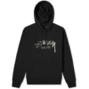 Stussy Wear Embroidered Black Minimal Hoodie (4)