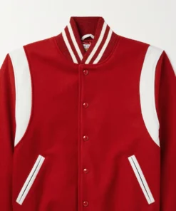 retro red and white wool leather varsity jacket (2)