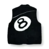 stussy 8 ball black reversible sherpa fleece vest (1)