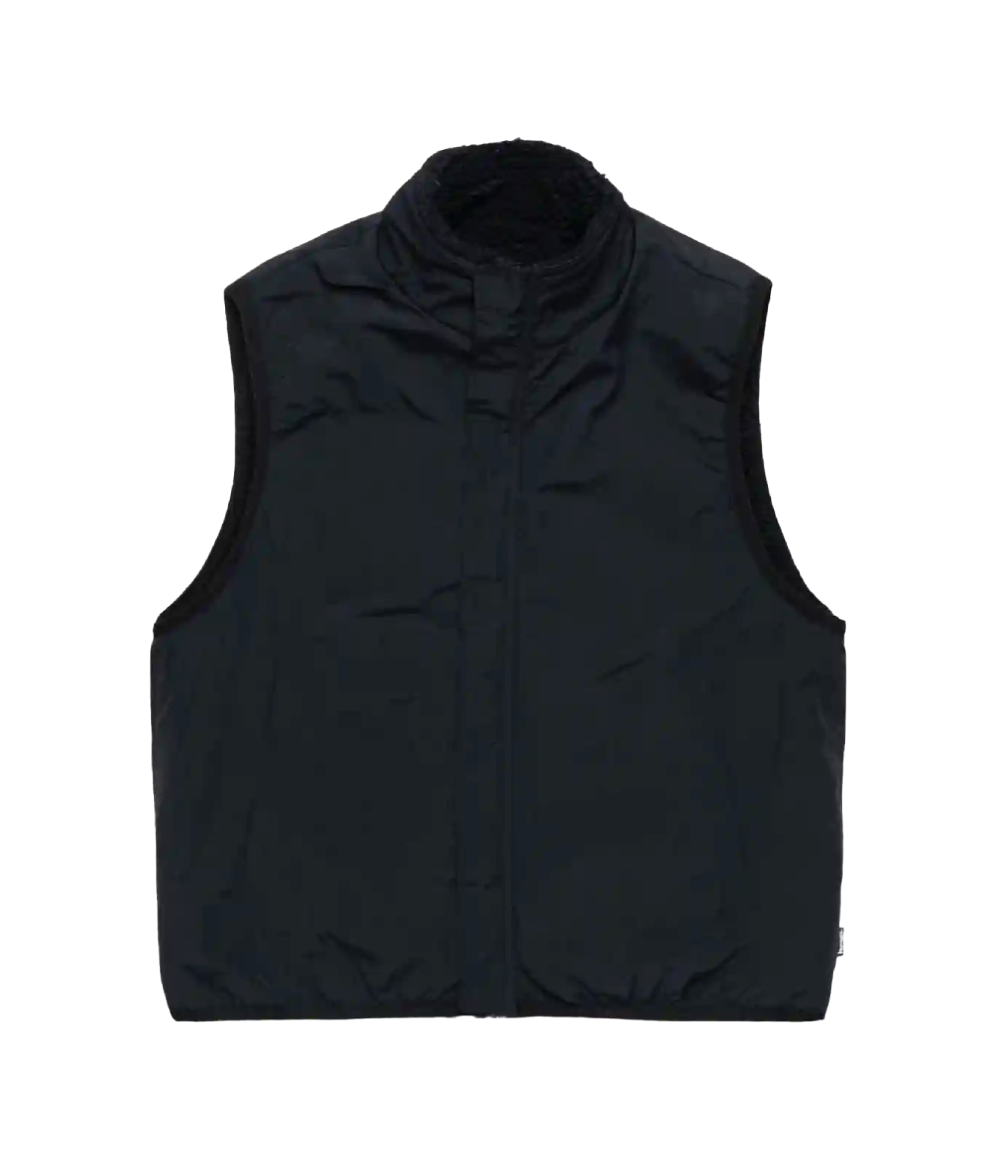 stussy 8 ball black reversible sherpa fleece vest (2)