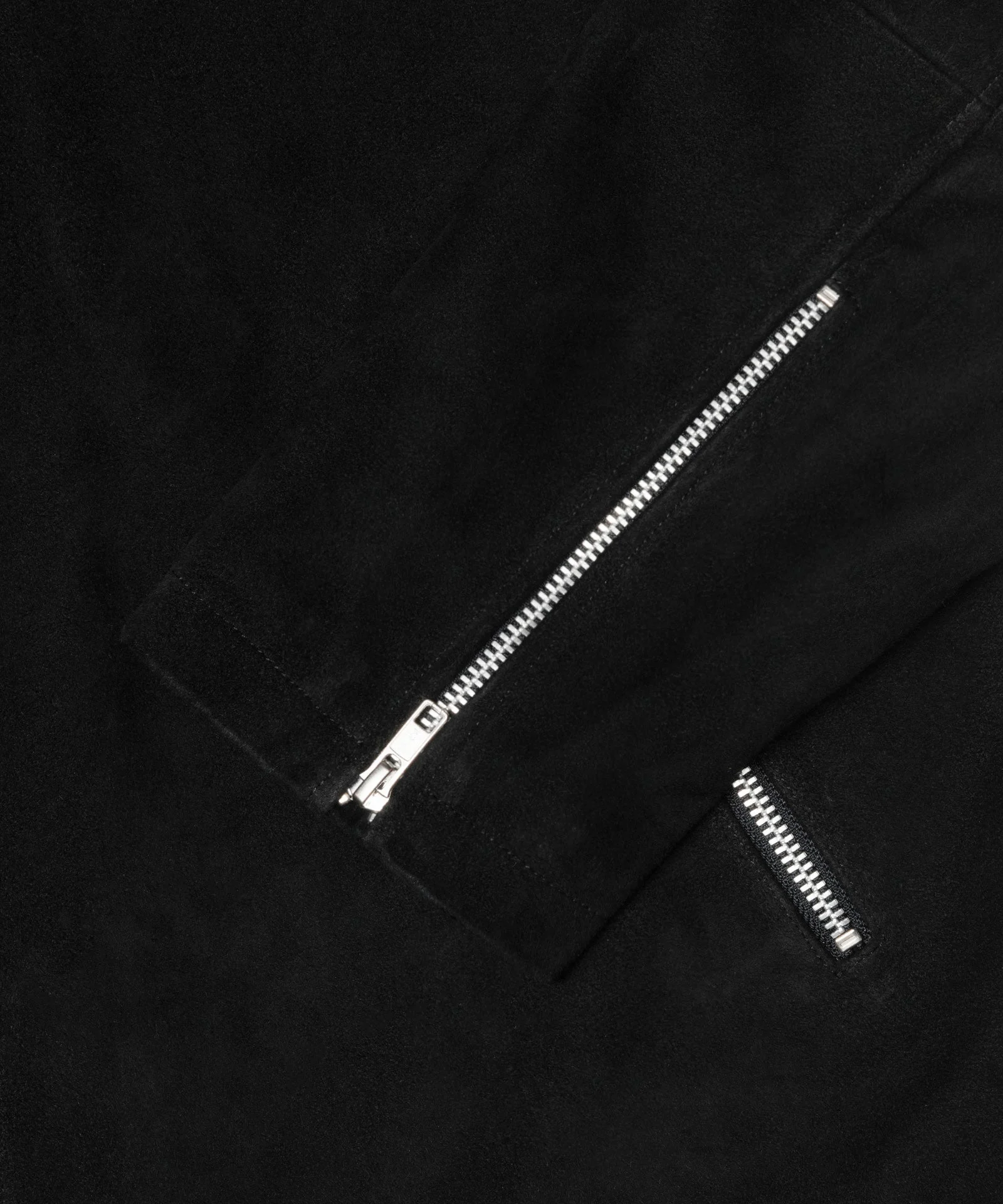 stussy 8 ball suede black jacket closeup detail (1)