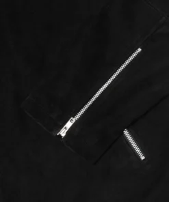 stussy 8 ball suede black jacket closeup detail (1)