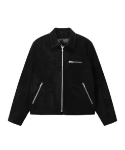 stussy 8 ball suede leather jacket front (1)
