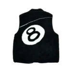 stussy 8 ball vest black