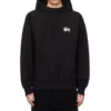 stussy black basic logo hoodie (2)