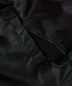 stussy black flight bomber iconic satin jacket (4)