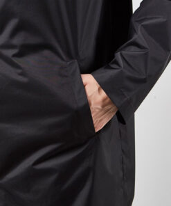 stussy black hooded long coach jacket (3)