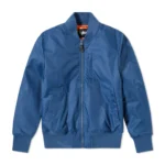 Stussy Blue Flight Satin Bomber Jacket - Stussy Basic